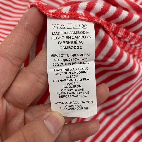 Michael Kors Tank Top Womens M Medium Watermelon Striped Sleeveless Crew Neck - Picture 9 of 12